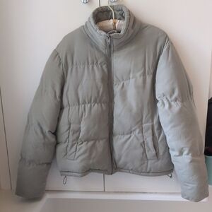 NATIVE YOUTH Women's Light Gray Puffer Jacket